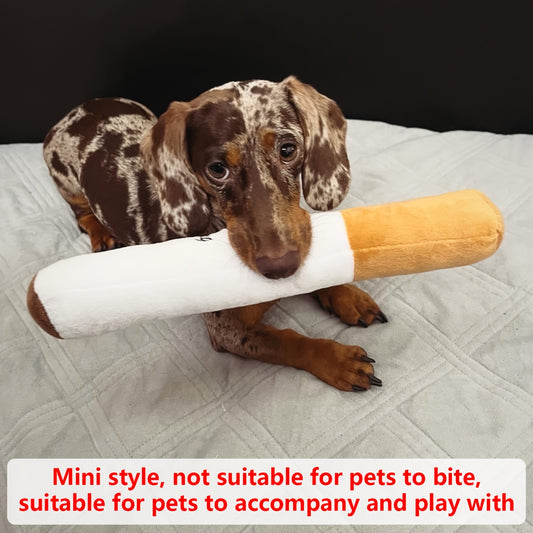 1pc Cigarette Design Pet Grinding Teeth Plush Toy, Durable Chew Toy For Dog Interactive Supply